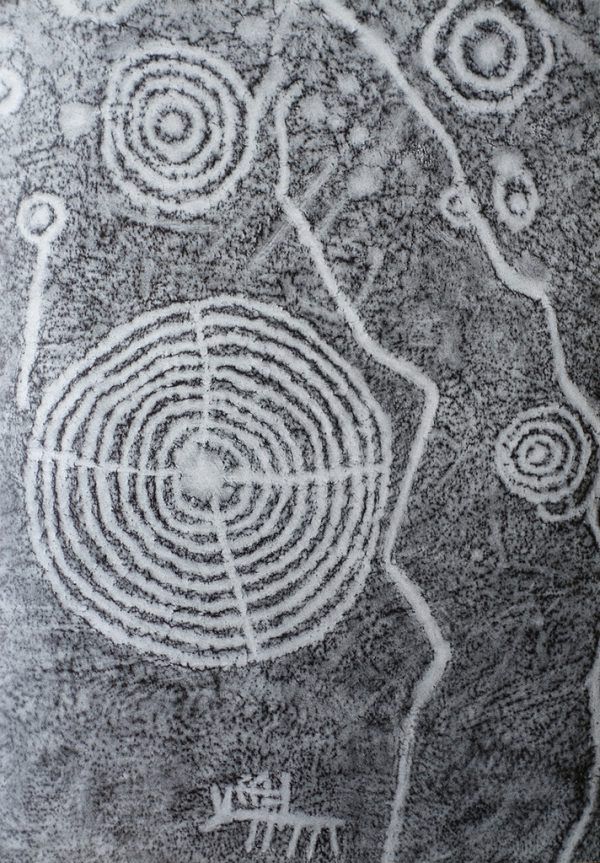 Felsritzungen von Carschenna.  Ernesto Oeschger