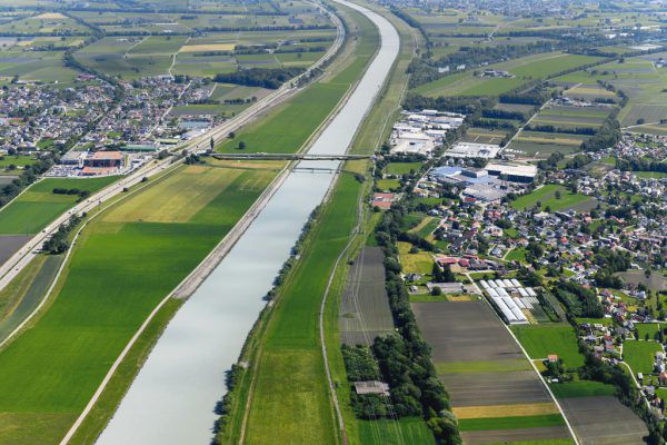 Das Rheintal (im Bild Kriessern/Mäder) wird ein neues Gesicht bekommen, sind die Verantwortlichen überzeugt. IRR