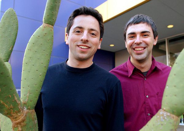 Die Google-Gründer Sergey Brin (l.) and Larry Page 2004.  AP