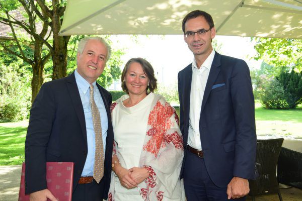 Gemeinsames Mittagessen: Honeck (l.) und Wallner.  VLK