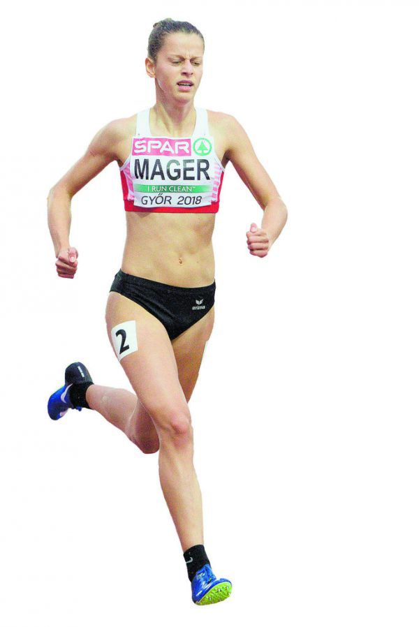 Sprinterin Anna Mager.  Gepa