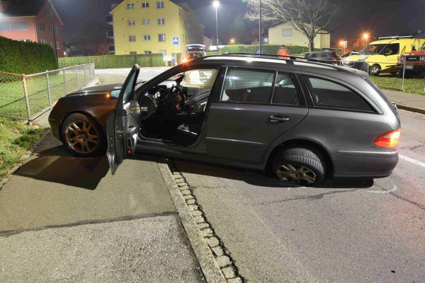 Das Fluchtfahrzeug. Kapo St. Gallen