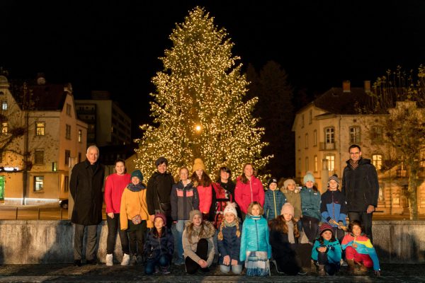 Der Baum am Bregenzer Landhausplatz kommt heuer aus Feldkirch.Dietmar Stiplovsek