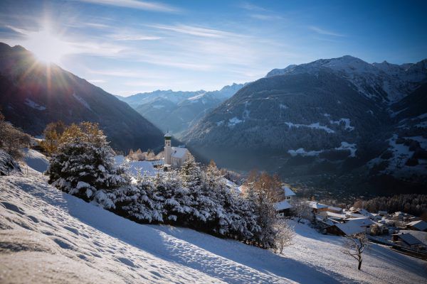 Die Schneemassen sind noch nicht da, aber für einen idyllischen Winterspaziergang reicht es: Bartholomäberg vor einigen Tagen. Montafon Tourismus/Andreas haller