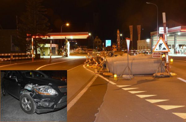 Alkofahrt endete in Absperrung. polizei