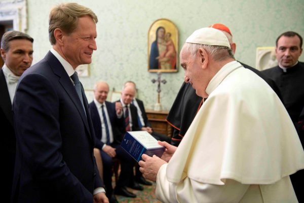 Papst Franziskus empfing die Intendanten der öffentlich-rechtlichen Sendeanstalten Deutschlands sowie eine ökumenische Delegation.  Reuters