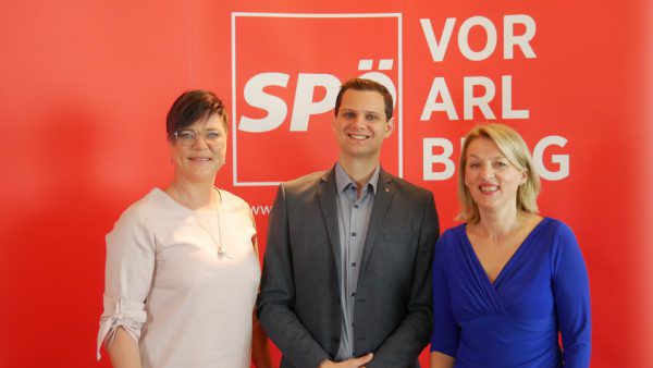 Patrizia Zangerl, Nathaniel Heinritz und Evelyn Regner. SPÖ