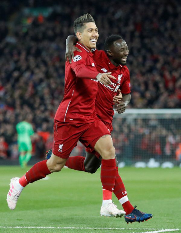 Roberto Firmino (l.) und Naby Keita (r.) trafen für den FC Liverpool. Reuters