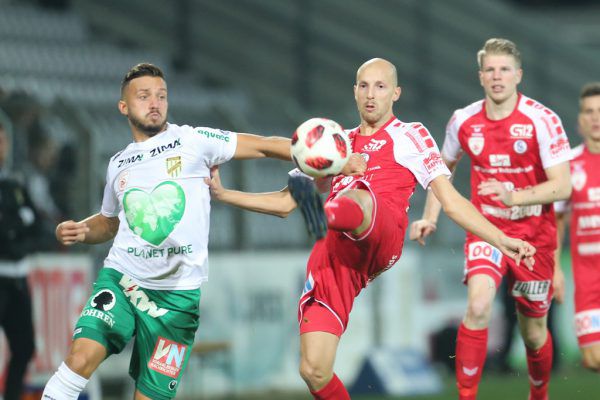 Beim 5:1-Auswärtserfolg der Austria im Hinspiel erzielte Sandro Djuric (l.) einen Doppelpack. Gepa