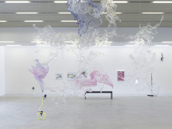 Die große Installation schuf Aljoscha für die Schau. Rechts das „Object 263“, unten ein Ausschnitt aus „P-Landscape #26“.Günter König (1) /Lisa Kammann (2)