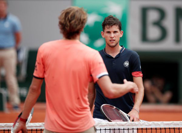 Dominic Thiem (r.) hat den vierten Weltranglistenplatz von Alexander Zverev (l.) ins Visier genommen. Gepa