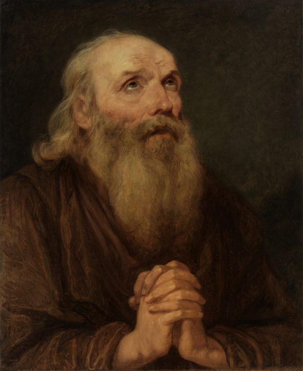 Angelika Kauffmann, „Betender alter Mann mit Bart“, um 1800. vorarlberg museum/markus tretter