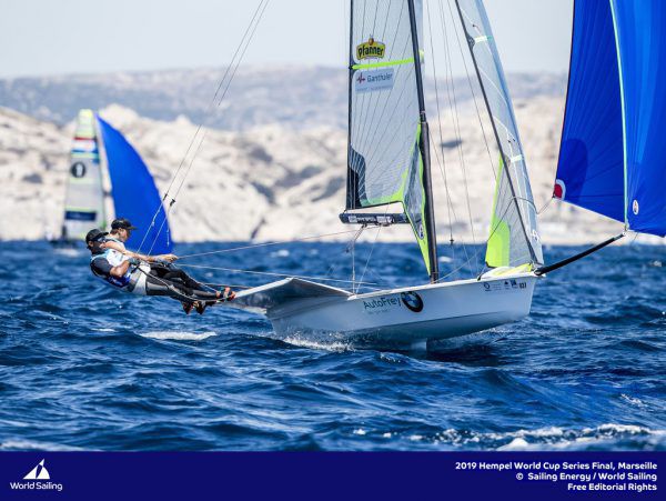 Bildstein und Hussl gehen als Zweitplatzierte mit zehn Punkten Vorsprung in die Entscheidung um die Medaillen. Sailing Energy