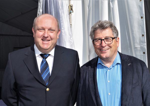 Christof Wolf (Sicherheit Illwerke) und Christian Brugger (Leiter Kraftwerke Lünersee) genossen das Fest.