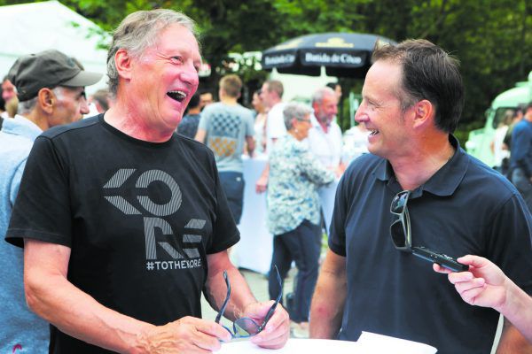 Franz Klammer und Rainer Salzgeber hatten Spaß beim Sport-Talk. Klaus Hartinger