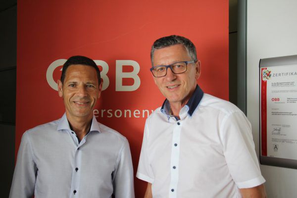 Marcus Ender und Gerhard Mayer (v.l.). ÖBB-Kapferer