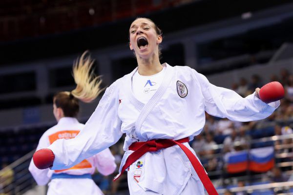 So jubelte Bettina 2019 in Minsk über Gold bei den Europaspielen. GEPA