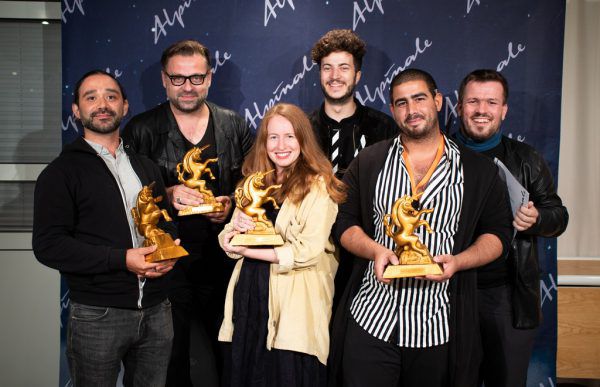 Die Gewinner, v.l.: Tuna Kaptan, Albert Meisl, Aleeza Chanowitz, Rupert Höller, Omri Dekel-Kadosh, Matthias Halibrand. Alpinale/Anna Salcher
