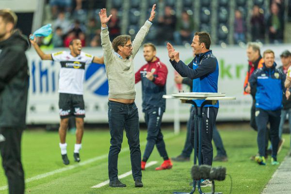 Bei seinem Trainerdebüt für Altach konnte Alex Pastoor (Mitte) gegen Mattersburg gleich den ersten Sieg einfahren. Im letzten direkten Duell reichte es hingegen nur zu einem 0:0-Unentschieden. stiplovsek
