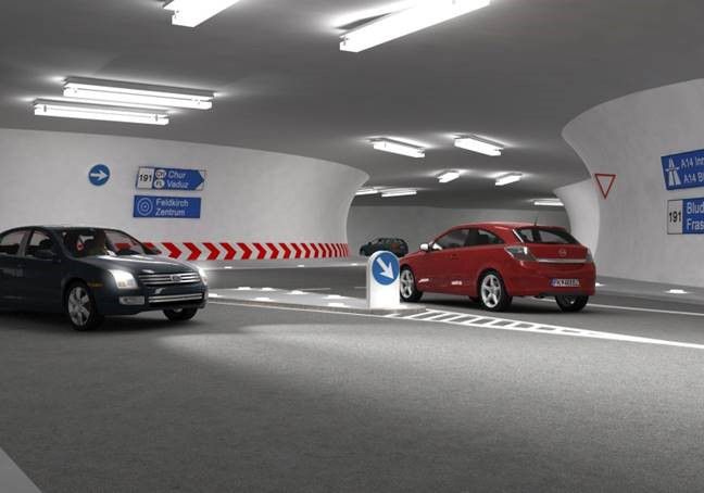 Der Stadttunnel besteht aus vier Tunnelästen und einem unterirdischen Kreisverkehr.VLK