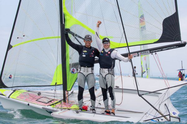 Das siegreiche 49er-Duo David Hussl (l.) und Benjamin Bildstein. Capizzano