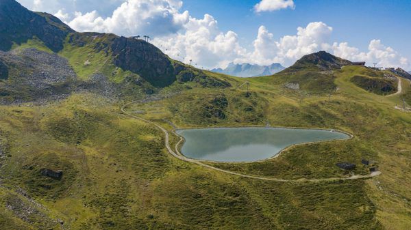 Eine Grafik der überarbeiteten Version des Speicherteichs. Silvretta Montafon