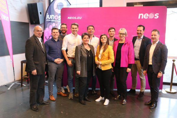 Das neu gewählte Landesteam der Neos in Vorarlberg. Neos Vorarlberg