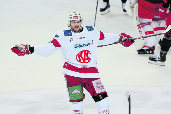 Manuel Ganahl konnte in dieser Saison schon 13 Ligatore für den KAC bejubeln. GEPA