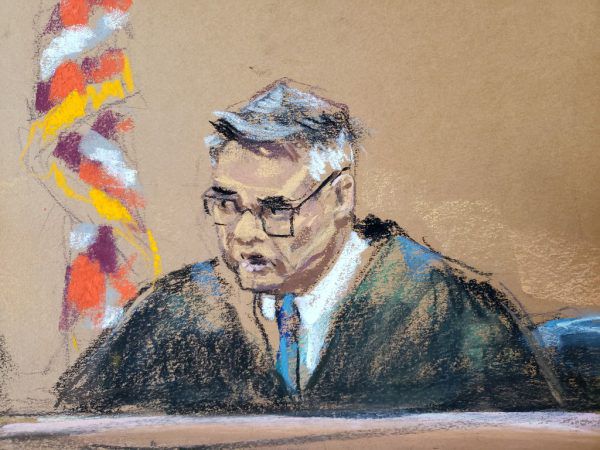Richter James Burke (auf einer Gerichtszeichnung) wehrte sich gegen Vorwürfe. Reuters