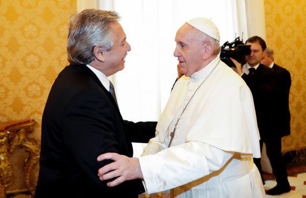 Fernández und Papst Franziskus. Remo Casilli