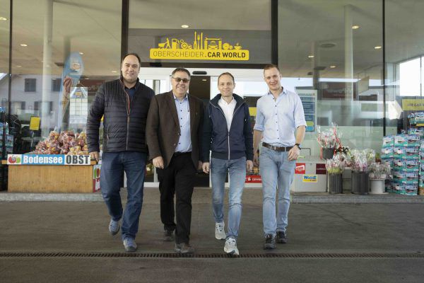 Markus und Herbert Oberscheider, Marcel Lerch, Daniel Magyar (v.l.).Maurice Shourot