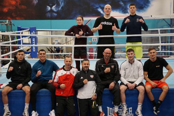 Das österreichische Box-Team noch zuversichtlich in Sheffield.
