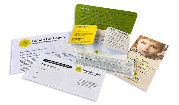 Das Set für die Typisierung zu Hause. Geben für Leben.