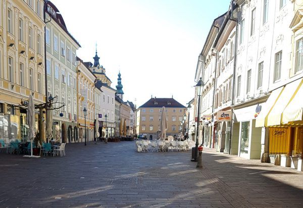 In Klagenfurt waren um 80 Prozent weniger Menschen in der Innenstadt unterwegs, als in der Woche davor. APA