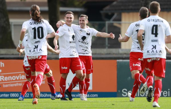 Der gesamte FC Dornbirn hält zusammen. Gepa/Lerch