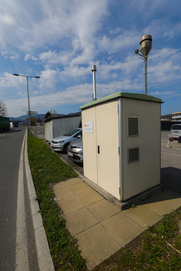 Die Messstation Lustenau-Wiesenrain. Hartinger