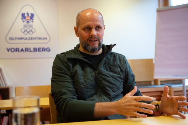 Sebastian Manhart im Olympiazentrum Vorarlberg. Hartinger