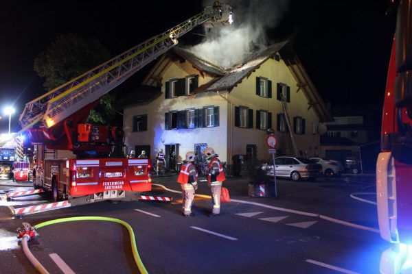 Die Feuerwehr Lustenau war mehrere Stunden im Einsatz.  Feuerwehr Lustenau (3)