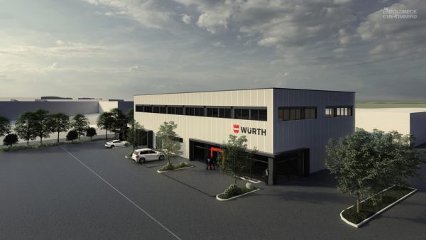 Die Visualisierung des neuen Würth-Zubaus. Goldeck Rhomberg