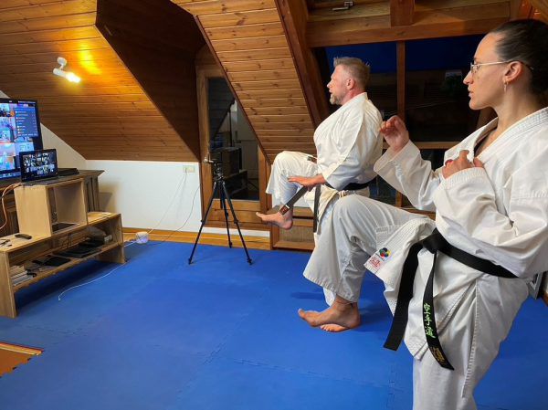 Organisator Stefan Mayr und Laura Petruzzella beim World Budo-Day Privat