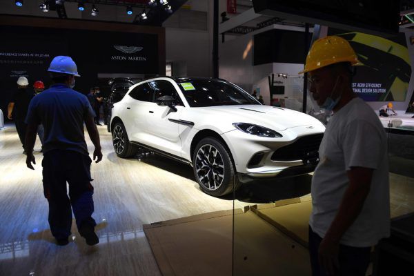 Die große Hoffnung: Der Aston Martin DBX. APA/AFP