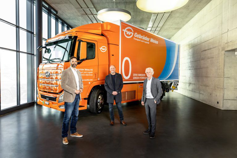 Projekte, wie der Wasserstoff-Lkw des TUN-Partners Gebrüder Weiss, bringen Ökologie und Ökonomie zusammen.⇒Stefan Peter, Lucerne