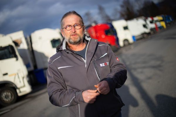 Markus Müller steht stellvertretend für die Anliegen der Lkw-Fahrer ein.
