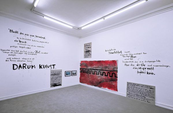 Statements Harald Grünauer (links) und Gottfried Bechtold (rechts), Gestaltung Ines Agostinelli. Ines Agostinelli