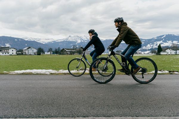 Auch im Winter wurde das Rad in Vorarlberg fleißig genutzt. Land Vorarlberg/Schachenhofer