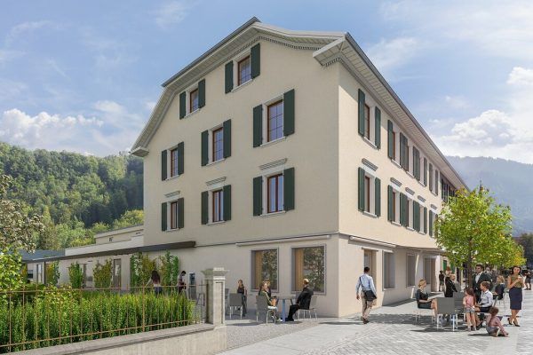 Visualisierung des geplanten Gastro-Betriebes im sogenannten „Jahreishaus“. Schadenbauer