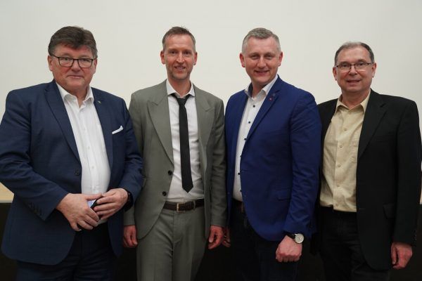 Rainer Wimmer, Wolfgang Fritz, Reinhold Binder, Erich Nagel (v.l.). ÖGB Vorarlberg