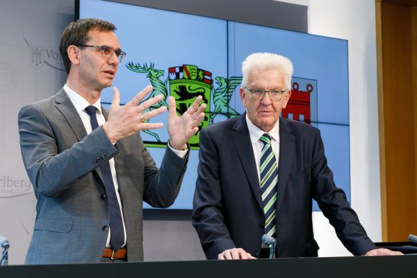 Landeshauptmann Wallner und Ministerpräsident Kretschmann.VLK/Hofmeister