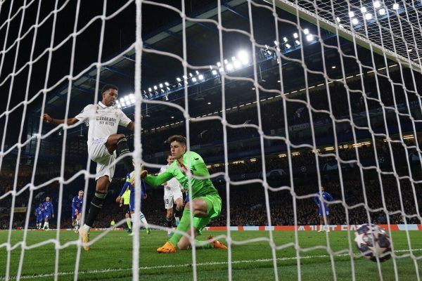 Rodrygo erzielte im Rückspiel gegen Chelsea beide Tore für Real Madrid. Die Königlichen stiegen mit einem Gesamtscore von 4:0 ins Halbfinale auf.  AFP