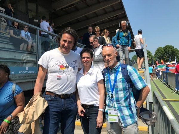 Christian Schenk besuchte Götzis – hier mit OK-Präsidentin Alexandra Giesinger und Sprunglauf-Legende Toni Innauer. Jochen Dedeleit
